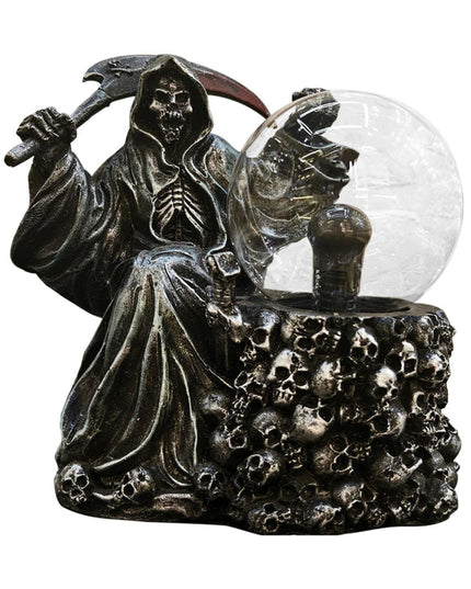 Halloween Light Up Ghost Fortune Teller Touch Sensing Spooky Grim Reaper Decor Dead Grim Reaper Statue Haunted House Decoration