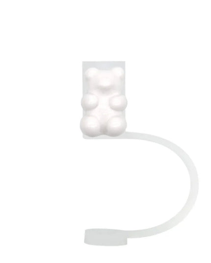 1/10PCS Purple Bear Straw Cover Accessories for Cups,8mm Dustproof Straw Topper,Repeatable Anti Stuffing Straw Tip Plug