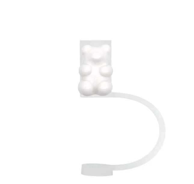 1/10PCS Purple Bear Straw Cover Accessories for Cups,8mm Dustproof Straw Topper,Repeatable Anti Stuffing Straw Tip Plug