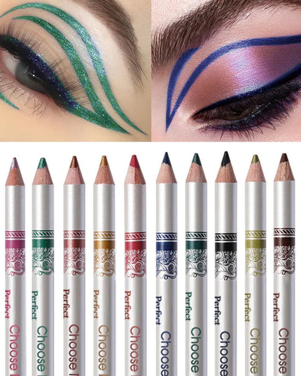 12-piece highly pigmented shiny and matte eyeliner set | No clumping, non-irritating | Suitable for parties and everyday makeup