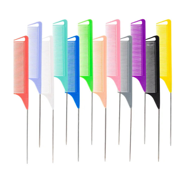 1PC Professional Candy Color Hair Styling Pointy Tail Comb for Wig, Partition, Braid, Hair Dye, and Highlights Hair Tool