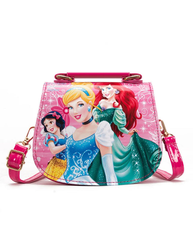 Disney princess cartoon pu messenger bag girl Frozen Elsa shoulder bag Sofia handbag kid fashion shopping bag gift
