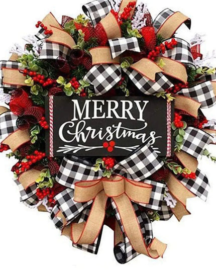 Christmas Holiday Art Wreath Decorative Artificial Wreath Festival Theme Multifunctional Party New Year Decor Prop New Year Gift