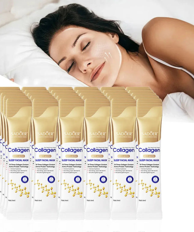 30pcs SADOER Collagen Sleeping Facial Masks Face skincare Moisturizing Brightening Firming Hydrating Face Mask Facial Skin Care