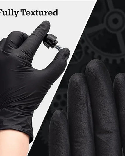10/20/50/100PCS Black Nitrile Disposable Gloves for Work Latex Free Home Cleaning Glove Textured Mechanic Tattoo Hair Dye Beauty
