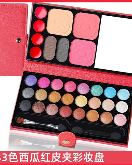 33 Colors Makeup Kit Eyeshadow Powder Blush Lipstick Pallets Long Lasting Girl Pan with Mirror Beginner Plate Cosmetics Makeup