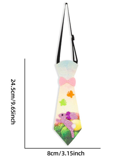 Easter Funny Necktie Cartoon Bunny Egg Chick Felt Ties for Kids Easter Party Costume Props Accessories Easter Decoration 2026