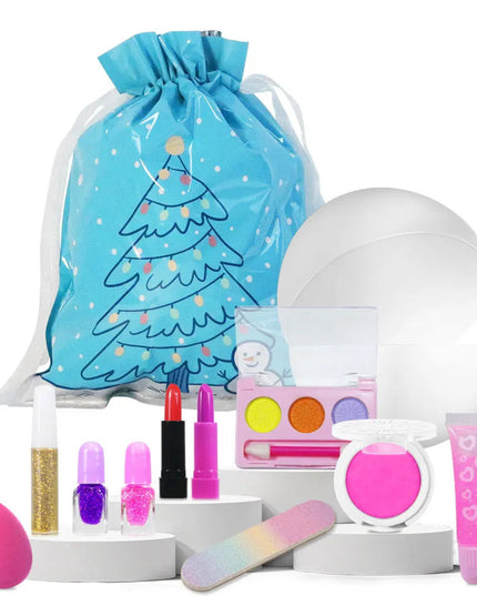 POPFEEL Christmas Surprise Makeup Mini Ball Set -10-Piece Collection with Mini Lipstick, Eyeshadow, and Nail Polish-Perfect Gift