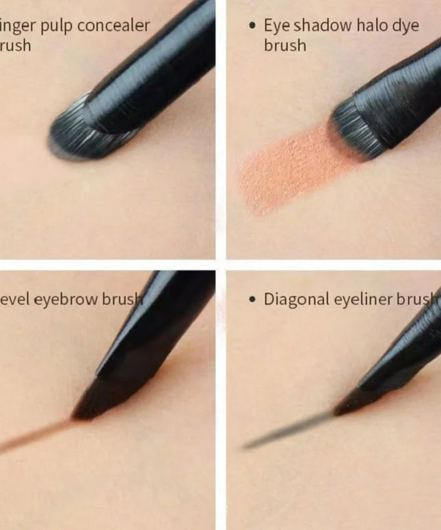 Natural Eye Makeup Brushes Set Eyeshadow Brush Eyebrow Contour Eyeliner Brush Women Eyes Cosmetic Blending Detail Make Up Tools