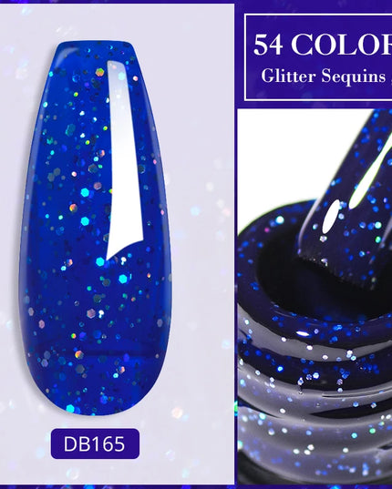7ml Snowflake Gel Nail Polish UV LED Semi Permanent Milky White Pink Glitter Snow Sequins Gel Nails Art Design Varnish Manicure
