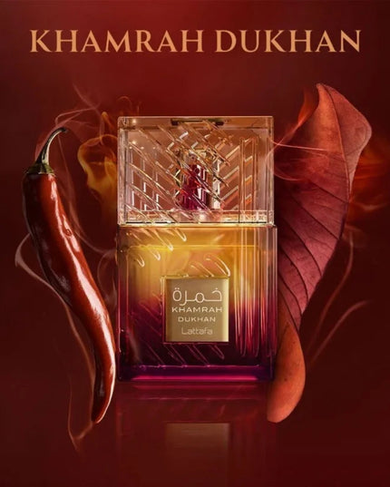 Lattafa Khamrah Dukhan Eau de Parfum Spray 100ml Original Arab Perfumes High Quality Lasting Oriental Perfume Cologne Makeup