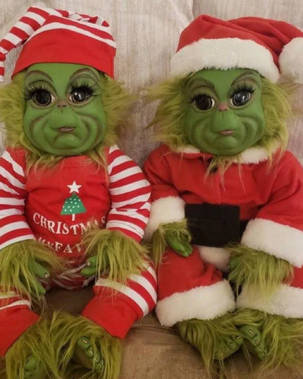 Christmas Plush Doll Green Monster Doll Christmas Grinch Baby Toys Soft Christmas Decorations Plush Toy Children Doll Xmas Decor