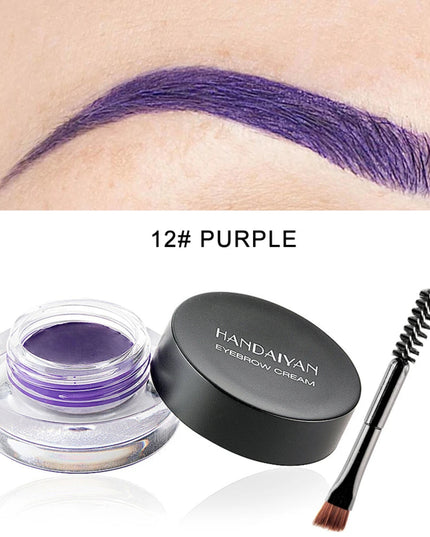 HANDAIYAN Colorful Eyebrow Cream Gel High Pigment Brows Tint Waterproof Long lasting Eye Brow Dye With Brushes Decorate Cosmetic