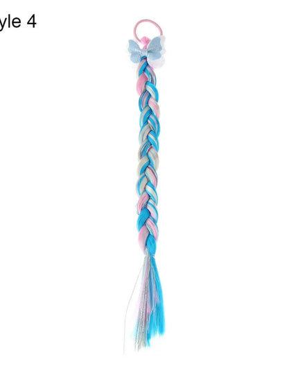 Girls Hair Bow Kids Rainbow Hair Tie Princess Accessories Toddler Snowflake Elastics Baby Accessories No Damage Braid