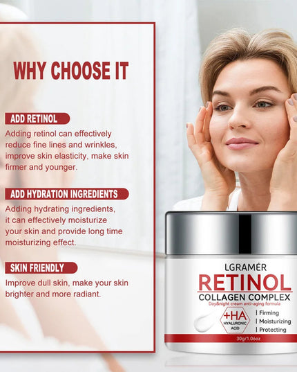 Retinol Lifting Firming Cream Collagen Smooth wrinkles Face Cream For Moisturizer Whitening Nourishing Brighten Skin Products