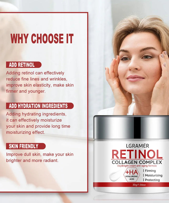 Retinol Lifting Firming Cream Collagen Smooth wrinkles Face Cream For Moisturizer Whitening Nourishing Brighten Skin Products