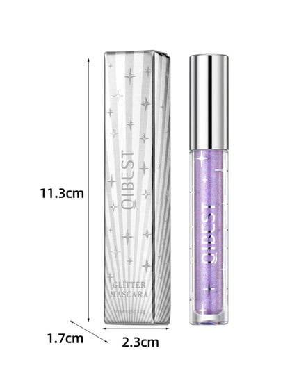 QIBEST 3 Colors Diamond Glitter Mascara Long Lasting Makeup 3D Volume Eyelashes Curling Shimmer Mascara Eye Lash Female Cosmetic