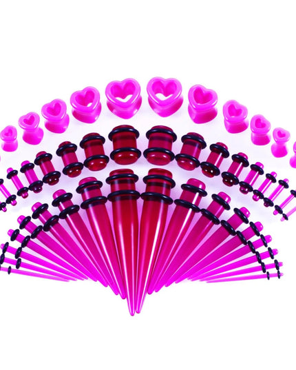 36pcs-54pcs 14G-00G Acrylic Ear Plugs and Tunnels Ear Gauges Stretching Kits Ear Dilations Piercing Body Jewelry