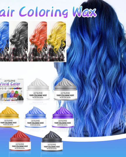 Instant Hair Wax Dye,Natural Hair Coloring Wax,Fluffy & Matte Hair Wax for Moisturizing And Anti-split Ends Hairstyle Cream