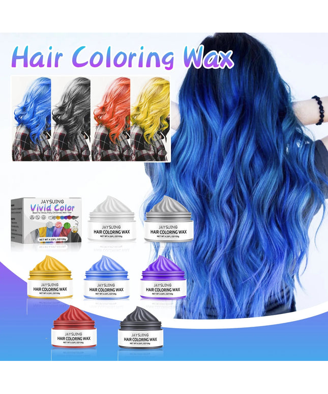Instant Hair Wax Dye,Natural Hair Coloring Wax,Fluffy & Matte Hair Wax for Moisturizing And Anti-split Ends Hairstyle Cream