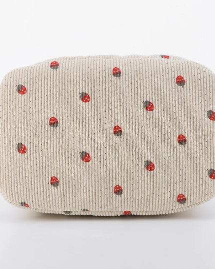 Strawberry/Daisy Corduroy Lunchbox Container Large Capacity Insulated Lunch Bag Multi-Function Cute Lunch Bag for Office School