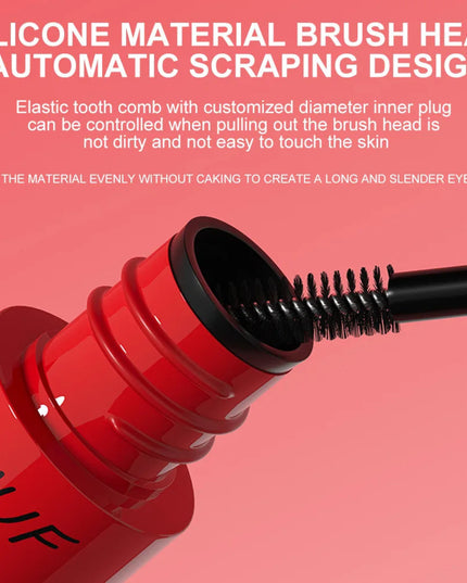 DUNUF Long-Lasting Mascara 1 Pcs Waterproof Sweat-Proof Non-Smudging Thin Thick Curling Beginner Friendly Makeup Product