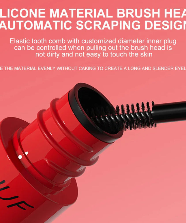 DUNUF Long-Lasting Mascara 1 Pcs Waterproof Sweat-Proof Non-Smudging Thin Thick Curling Beginner Friendly Makeup Product