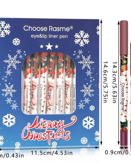 12 Pcs Matte lipliner Christmas Set Lipstick Pen for Women Makeup Hold lipliner Set Christmas Day Cosmetics