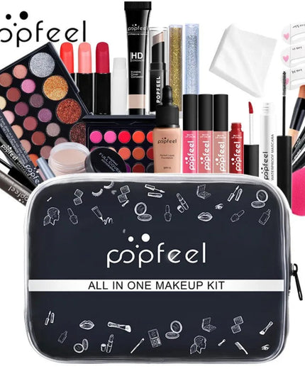 POPFEEL All In One Makeup Kit  for Women Full Kit Set, All in One Makeup Sets Include Eyebrow Eyeliner Eyeshadow