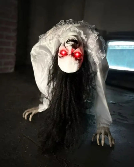 Halloween Decoration，Lifesize Animatronic Possessed Woman with Lights and Sound,Ralphie the Animated One-Handed Zombie Boy