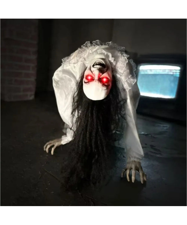 Halloween Decoration，Lifesize Animatronic Possessed Woman with Lights and Sound,Ralphie the Animated One-Handed Zombie Boy