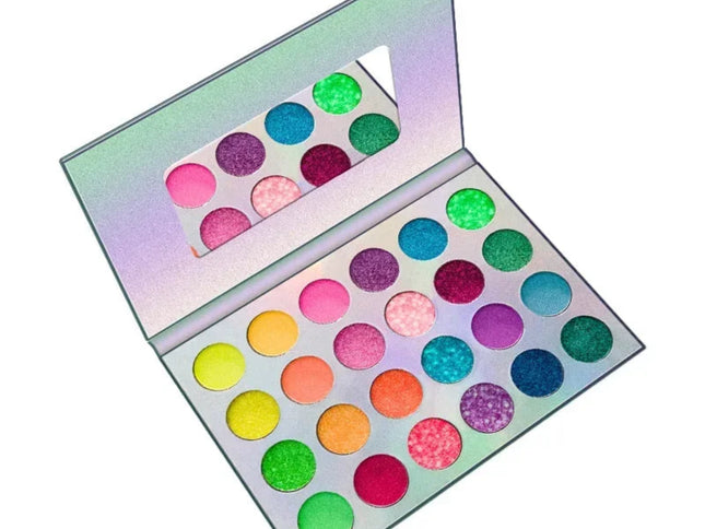 Glow in Dark Eyeshadow Palette Neon Luminous Glitter  Pigmente UV Blacklight Eye Shadow Party Makeup Birthday Wedding Halloween