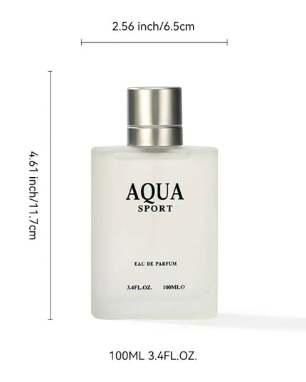 AQUA Perfume for Men EDP 100ML 3.4FL.OZ, Aquatic Aromatic Eau de Parfum, Fresh Lime Musk Ocean Fragrance Spray Men‘s Cologne