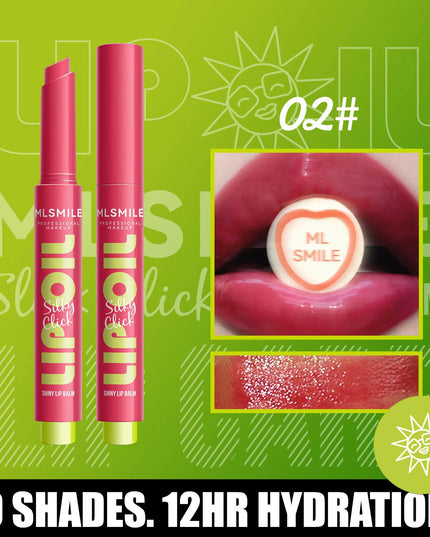 Mirror Glass Solid Lip Glaze Water Light Creamy Lip Gloss 12Hr Moisturizing Tint Avocado Lip Oil Balm Press Lipstick Cosmetic