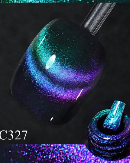 Mtssii 7ml 9D Neon Rainbow Glass Cat Magnetic Gel Nail Polish Double Light Sparkling Glitter Soak Off Varnis Semi Permanent Nail