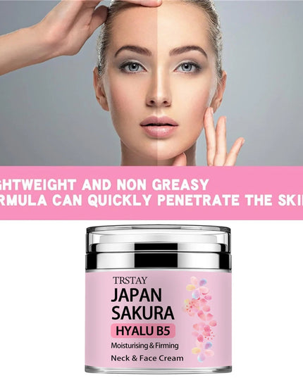 Japan Sakura Essence Cream, Sakura Tone Up Cream with Hyaluronic Acid,