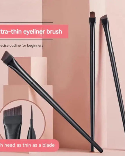 3PCS Eyeliner Eyebrow Contour Makeup Brush Super Soft Fiber Comfortable Grip Soft And Natural Makeup Application Eyeliner Brush
