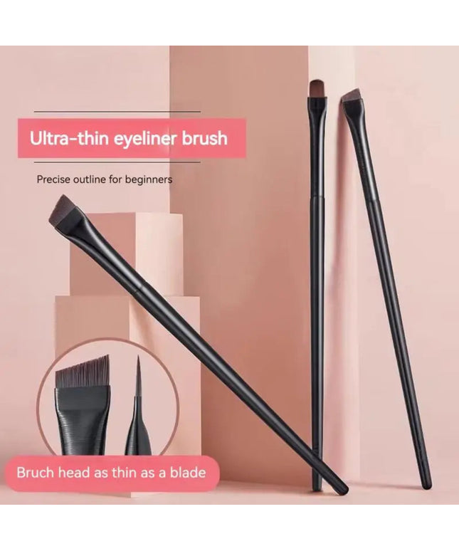 3PCS Eyeliner Eyebrow Contour Makeup Brush Super Soft Fiber Comfortable Grip Soft And Natural Makeup Application Eyeliner Brush