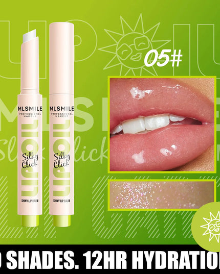Mirror Glass Solid Lip Glaze Water Light Creamy Lip Gloss 12Hr Moisturizing Tint Avocado Lip Oil Balm Press Lipstick Cosmetic
