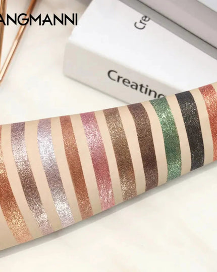 Set of 10 Sparkling Diamond Liquid Eyeshadows for a Glamorous Look