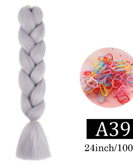 24 Inch Jumbo Braids Extensions Synthetic Braiding Hair Afro Ombre Color kanekalon Hair for Children Braid