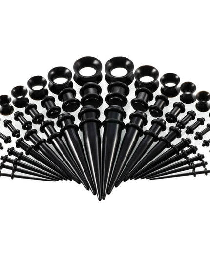 36pcs-54pcs 14G-00G Acrylic Ear Plugs and Tunnels Ear Gauges Stretching Kits Ear Dilations Piercing Body Jewelry