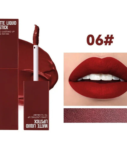 Cheap Matte Ink Liquid Lipstick Non-stick Cup Long Lasting Velvet Nude Lip Gloss Waterproof Lips Tint Waterproof Korean Make Up