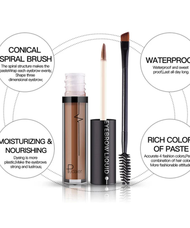 Pudaier Makeup Set Eyebrow Cream + Brows Brush Eyes Makeup Cosmetics Eye Brow Pencil Tint Gel Eyebrows Make up Pigment Enhancer