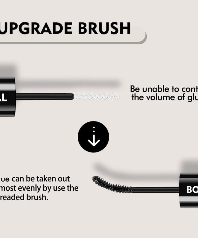 EASITENSION Glue False Eyelashes New Double Heads 2 In 1 Bond and Seal Lash Glue ,Waterproof Long Lasting