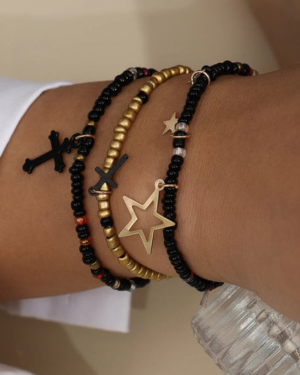 Aihua Cute Girls Purple Butterfly Seed Beaded Bracelet Set Handmade Kids Teen Friendship Best Friends Gifts Jewelry Sets