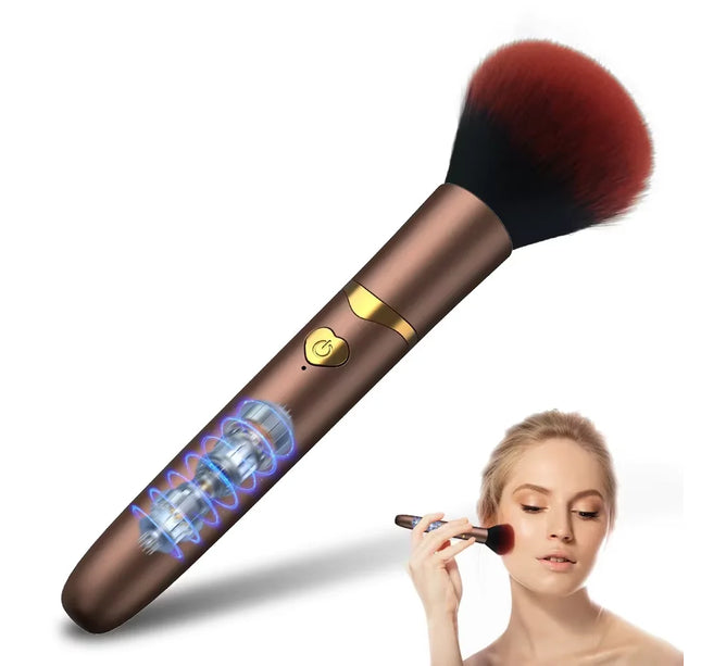 2 In 1 Electric Foundation Brush 7 Vibration Makeup Brush Multi-Function Soft Fluffy Portable Rechargeable Detail Makeup Tools