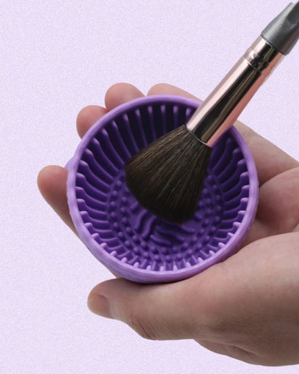 Silicone Makeup Brush Cleaner Powder Puff Cleaning Bowl Eyeshadow Brushes Wash Clean Mat Beauty Tools Soft Silicone Scrubber Box