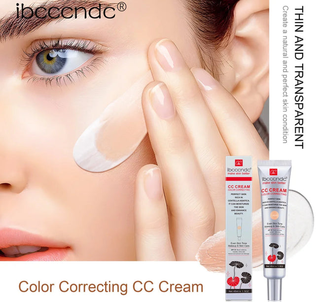 45ml Color Correcting CC Cream Facial Centella Asiatica Repair BB Cream Natural Concealer Whitening Liquid Foundation Cosmetics