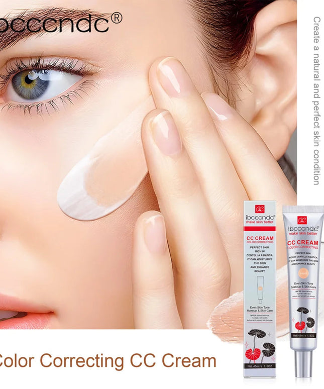 45ml Color Correcting CC Cream Facial Centella Asiatica Repair BB Cream Natural Concealer Whitening Liquid Foundation Cosmetics